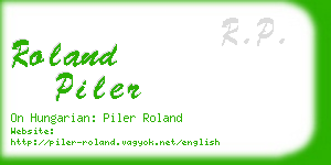 roland piler business card